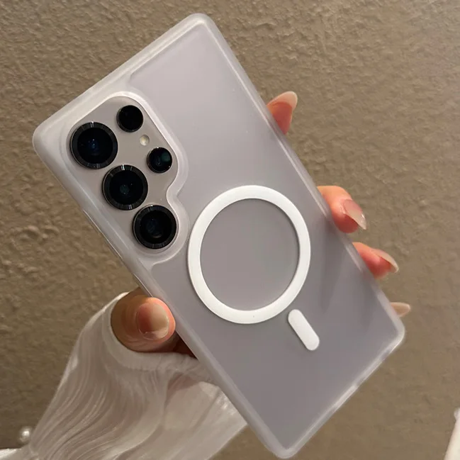 Luxury Matte Clear MagSafe-Compatible Protective Phone Case