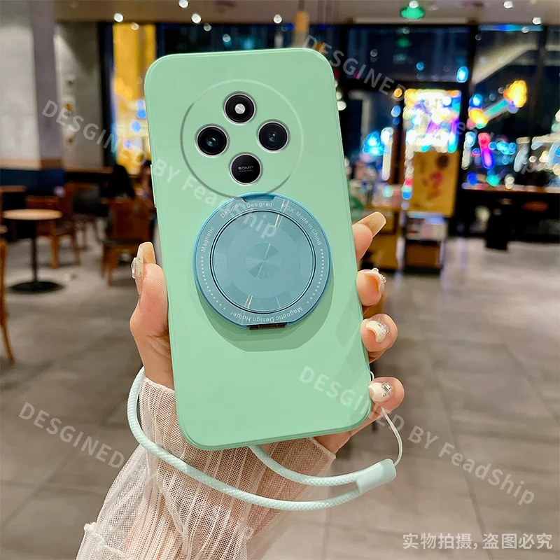 Silicone Phone Case with Magnetic Holder and Screen Protector Film