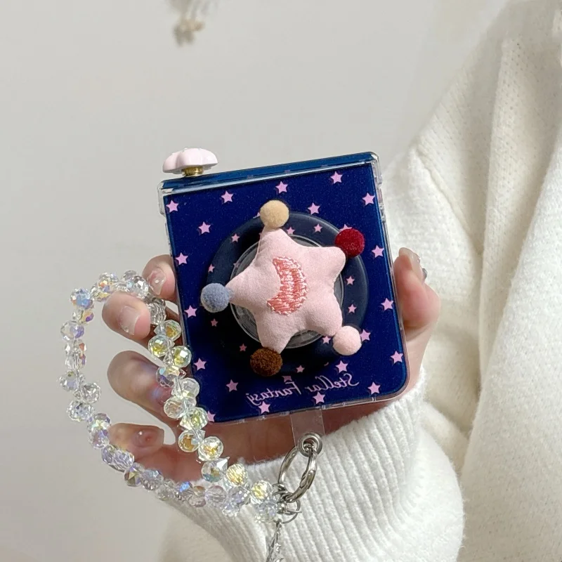 Korean Polka Dot Magnetic Phone Case with Magsafe Star Stand - Stylish and Durable Cover