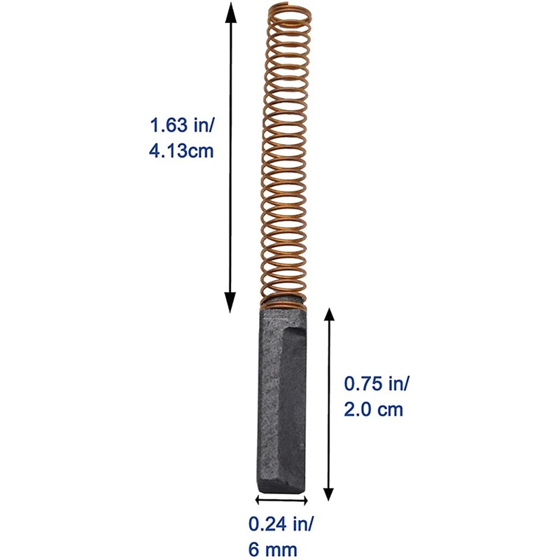 Carbon Motor Brushes Replacement Parts Motor Brush For Kitchenaid Mixers W10380496 W10260958 4162648 50Pcs