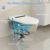 Smart Toilet,with Tank, Auto Open Close, Heated Seat, Foot Sensor Flush, Built-in Booster Pump, Powerful Flushing,Toilets 2