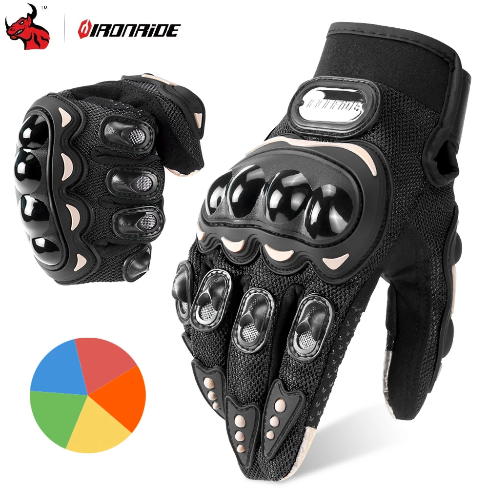 Motorcycle Glove Men Women Touch Screen Summer Cycling Racing Full Finger Motorbike Bicycle Motocross Gloves 7 colors