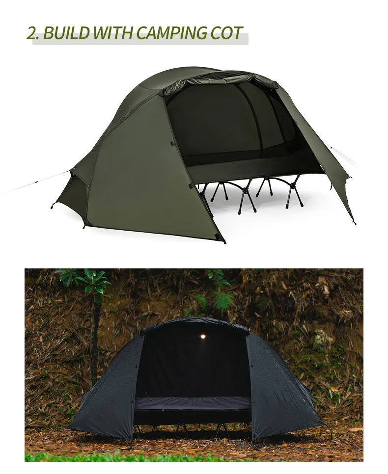 Scorpio 1 People Tent Ultralight Tents for Camping Eco-Friendly 15D Nylon Ripstop Both Side Silicon