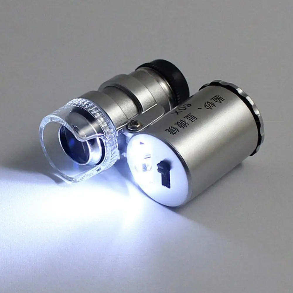 Jewelry Magnifier Jewelry Magnifying Glass Magnifying Glass Lamp 60X HD With LED Light Portable Handheld Jeweler