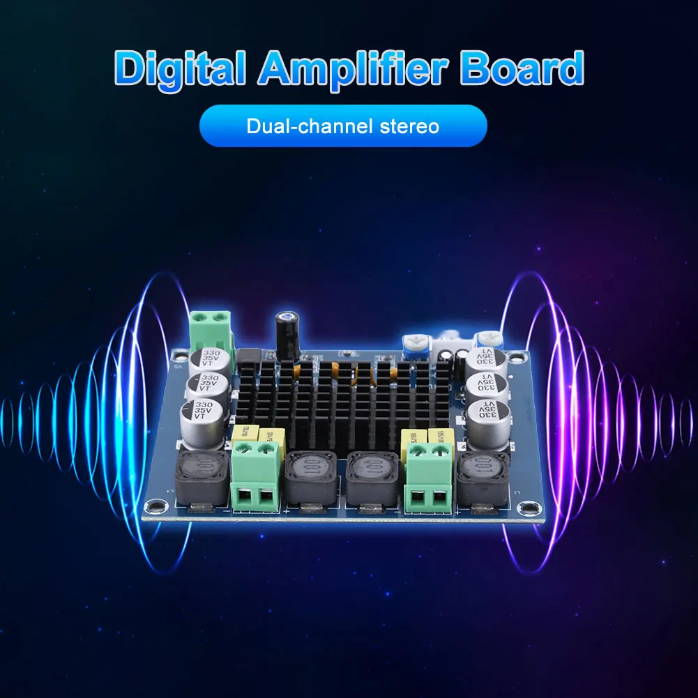 XH-M543 디지털 전력 증폭기 모듈, 스피커용 전자 DIY 키트, 2x120W, 중국산 TPA3116D2, DC 12-26V, 2 채널