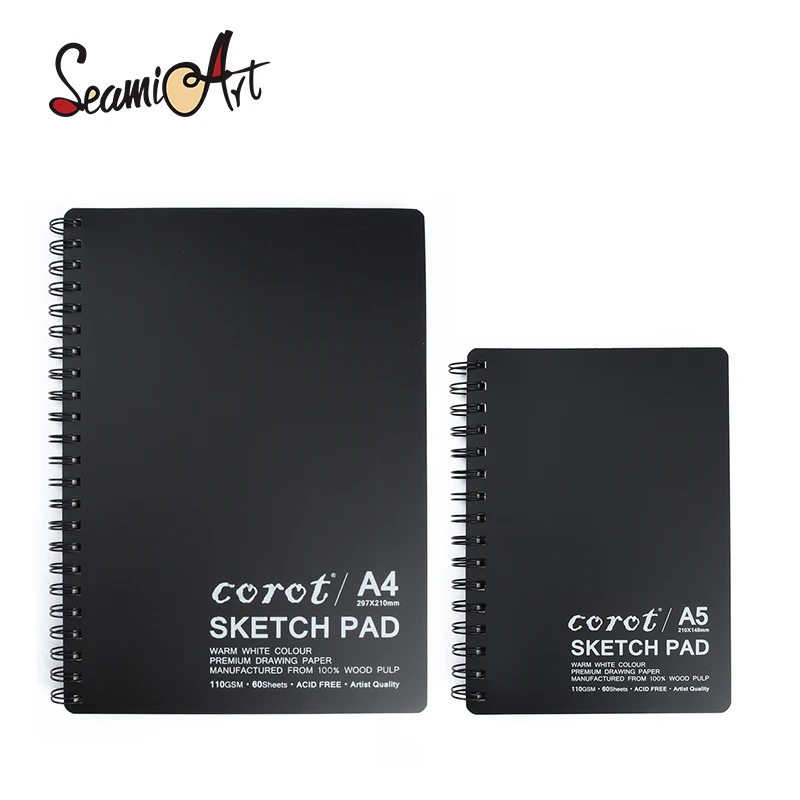 SeamiArt A4/A5 Sketchbook Notebook for Drawing Painting Graffiti Hard Cover Sketch Diary Book Office School Supplies kraft sketchbook diary for drawing painting graffiti soft hard cover sketch book memo pad notebook office school supplies gift