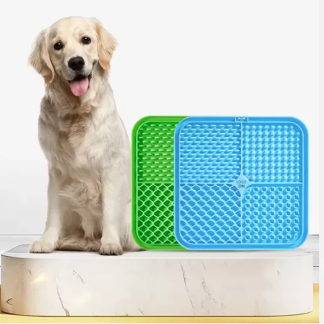 Pet Lick Silicone Mat Slow Feeder Dog Food Plate Bathing Distraction Sucker Training Feeder Supplies for Dogs 5