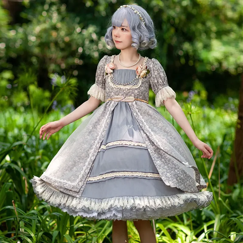 

Afternoon Tea ~ Sweet Cotton Lolita OP Dress by Infanta