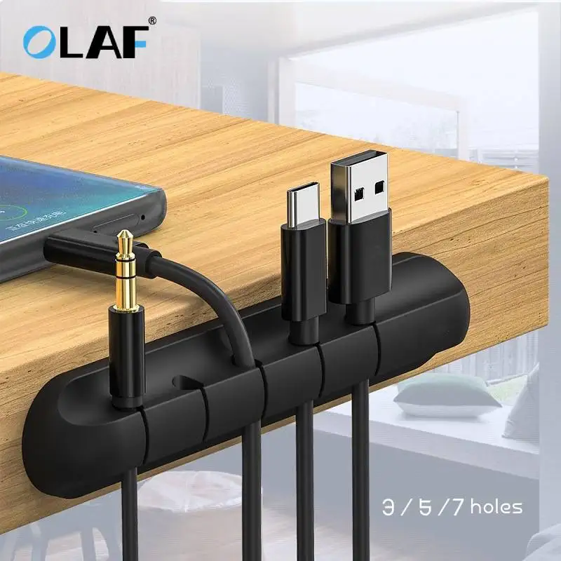 Силиконовый органайзер для кабелей OLAF микро-USB Type-C мыши клавиатуры наушников