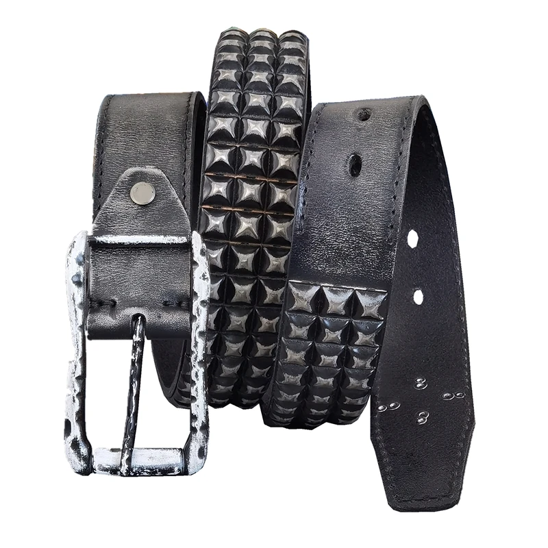 Cinto De Brim Para Homens Do Punk Rebite Cinto De Brim De Estilo Rock ...