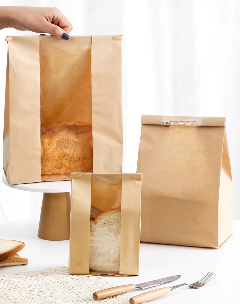 50pz Sacchetti di Carta Marroni, Sacchetti di Carta per Alimenti, Sacchetti  Carta Kraft, Sandwich Lunch Sacchetti,Sacchetti di carta per generi