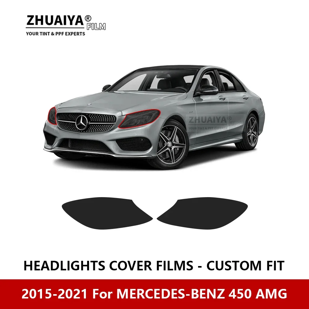 

Для MERCEDES-BENZ 450 AMG 2015-2021 Автомобильная внешняя фара с защитой от царапин PPF предварительно отрезанная Защитная пленка для ремонта автомобильных наклеек