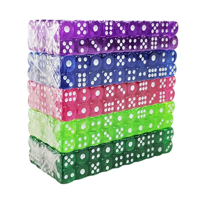20PCS/Lot Dice Set 12mm Small Size10 Colors Acrylic 6 Sided Transparent Dice Club/Party/Family Games game dice dice set acrylic dice