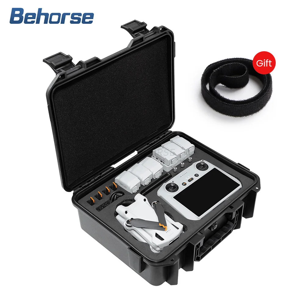 Aries Waterproof Hard Shell Carrying Case For DJI Mini 4 Pro Drone, Black AR-DM4P-WHC