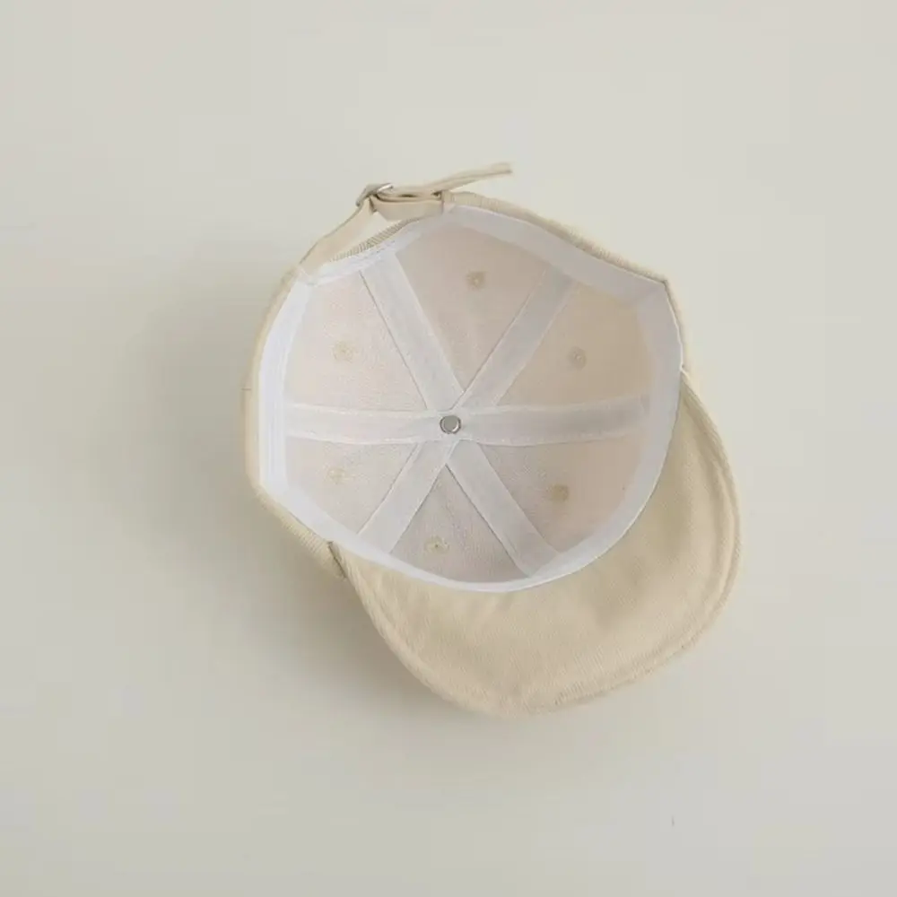Casual Cartoon Baby Baseball Cap Korean Style Solid Color Bear Baby Hat Soft Brim Peaked Hat Infant Sun Hat Boys