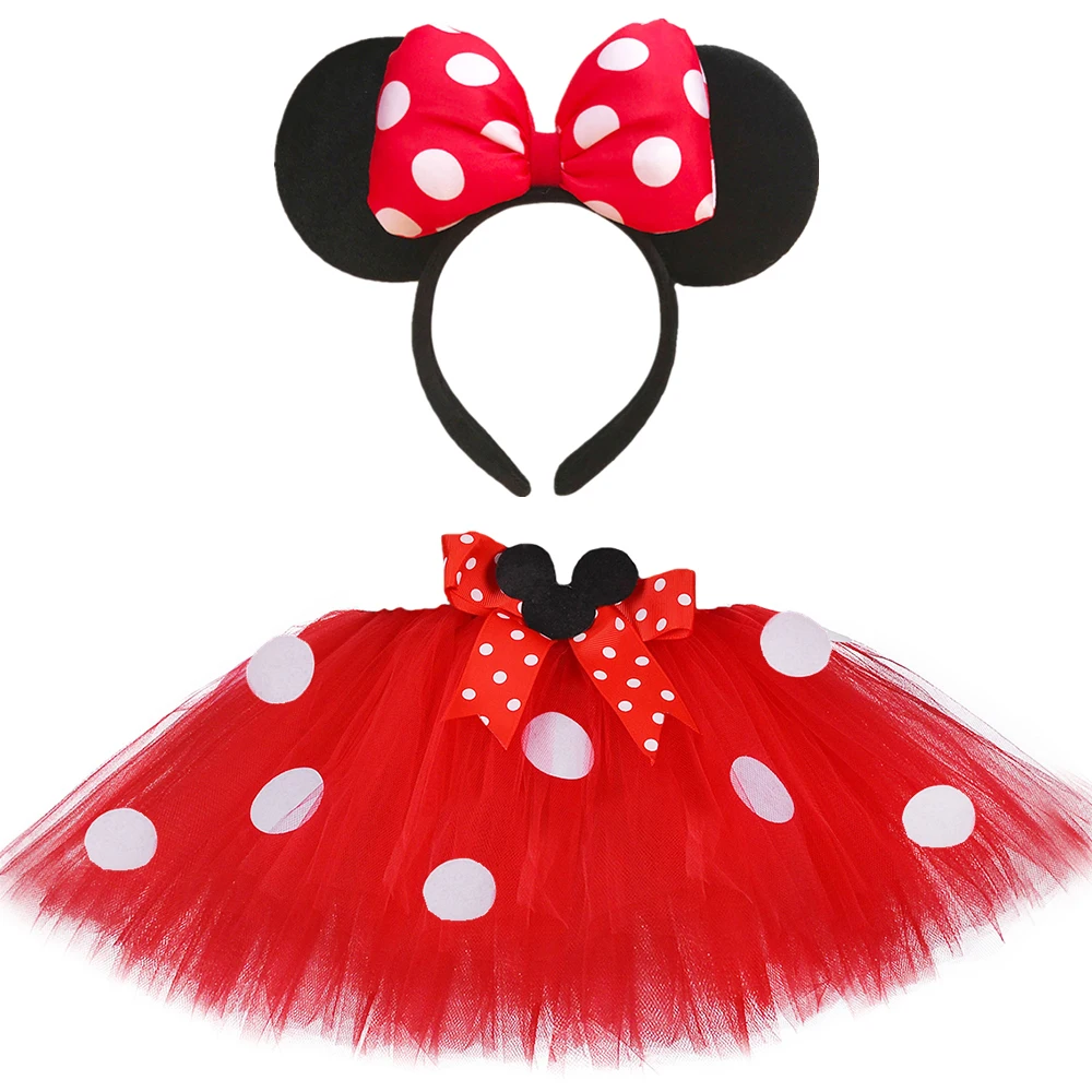 

Cartoon Mouse Tutu Skirt for Baby Girl Clothes Tutu Outfits Polka Dot Toddler Girls Tulle Skirts Kids Halloween Birthday Costume