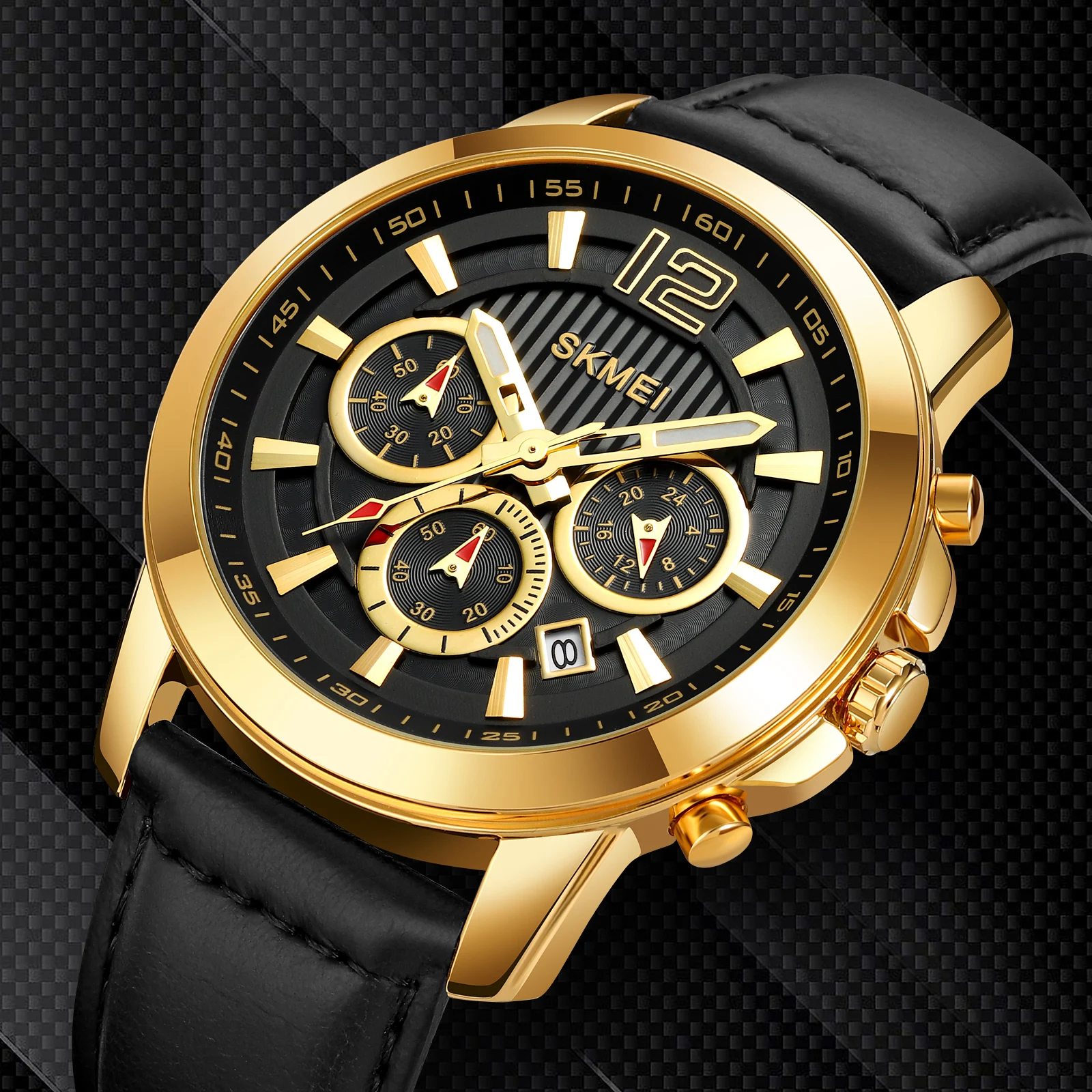 

Часы мужские водонепроницаемые из нержавеющей стали с тремя контактами, 1989