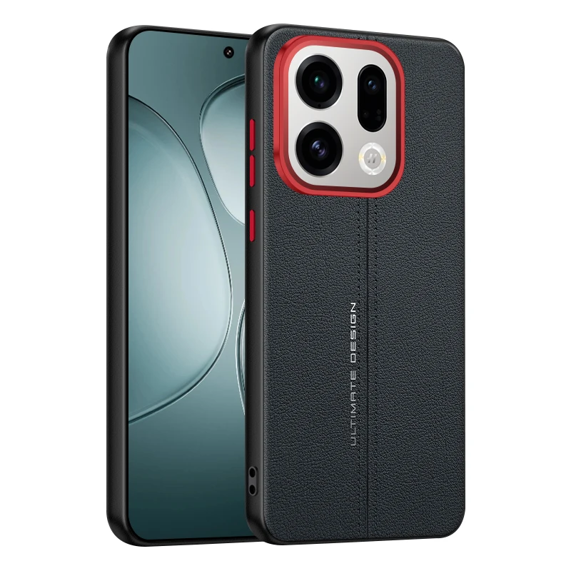 Luxury Leather Metal Frame Frosted Shockproof Bumper Case