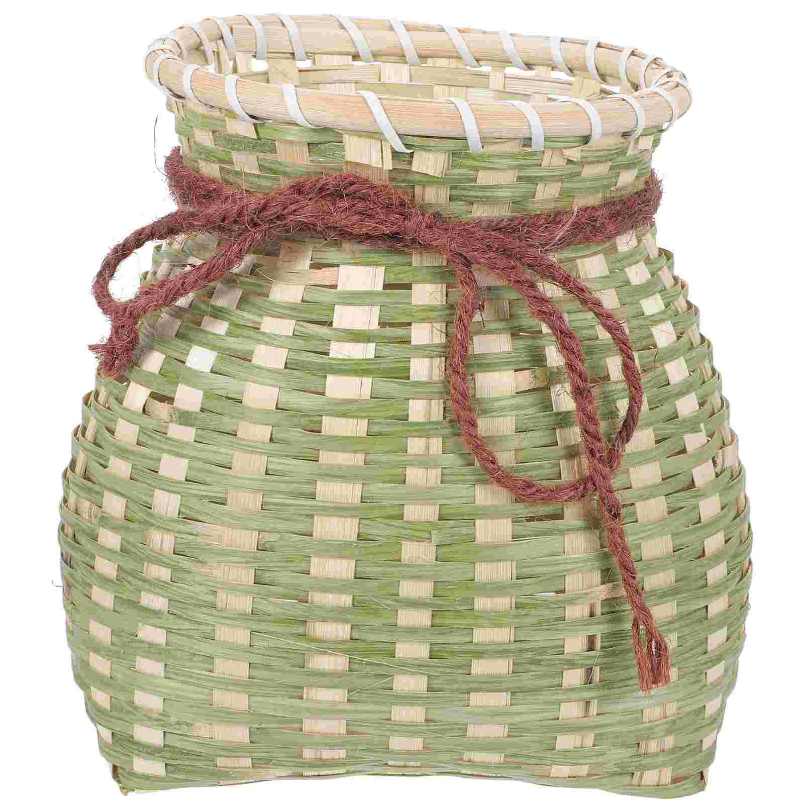 

Fish Basket Convenient Portable Fishing Bucket Accessories Freshwater Outdoor Shrimp Container Bamboo Sturdy