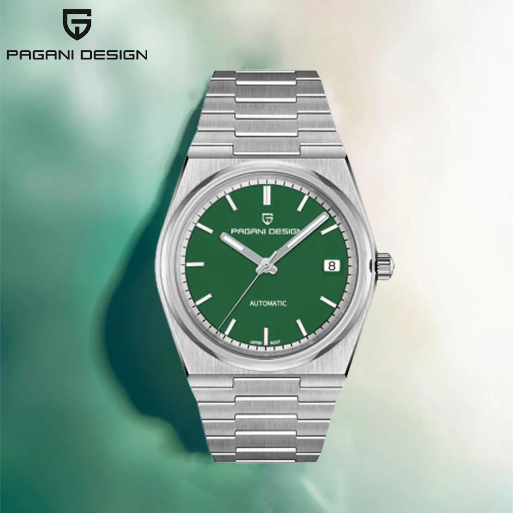 2023 New PAGANI DESIGN Luxury 38mm Men's Automatic Mechanical Watch Sapphire Stainless Steel Waterproof Clock Relogio Masculino