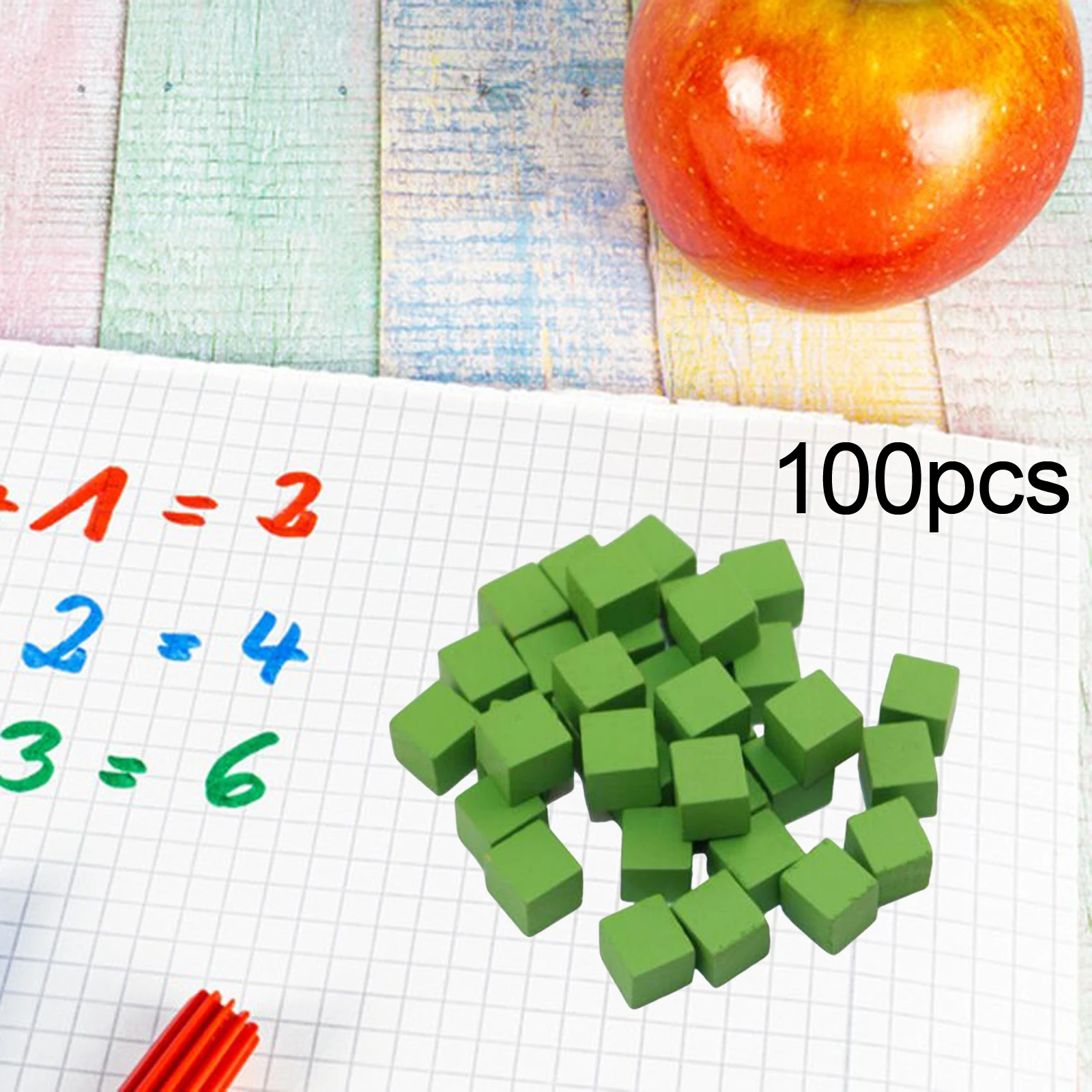 100 Pieces Colorful Wooden Building Blocks Stacker Game Preschool Learning Teaching Educational Toys for Children Kids Boy Girl