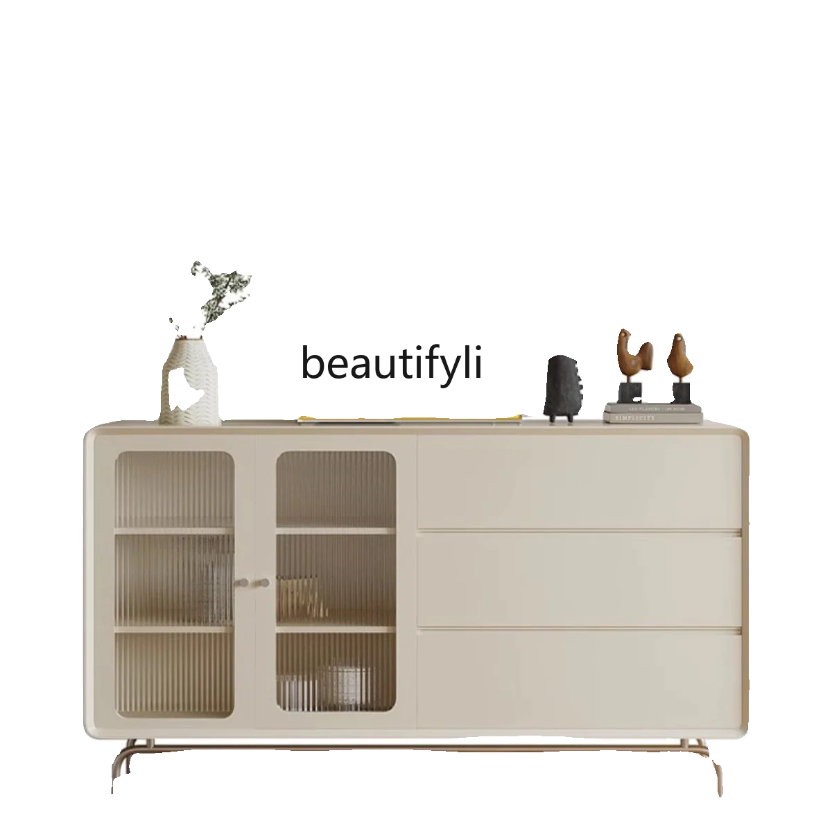 

French Entry Lux Sideboard Cabinet Simple Modern Retro Porch Tea Lockers with Glass Door chest of drawers for bedroom