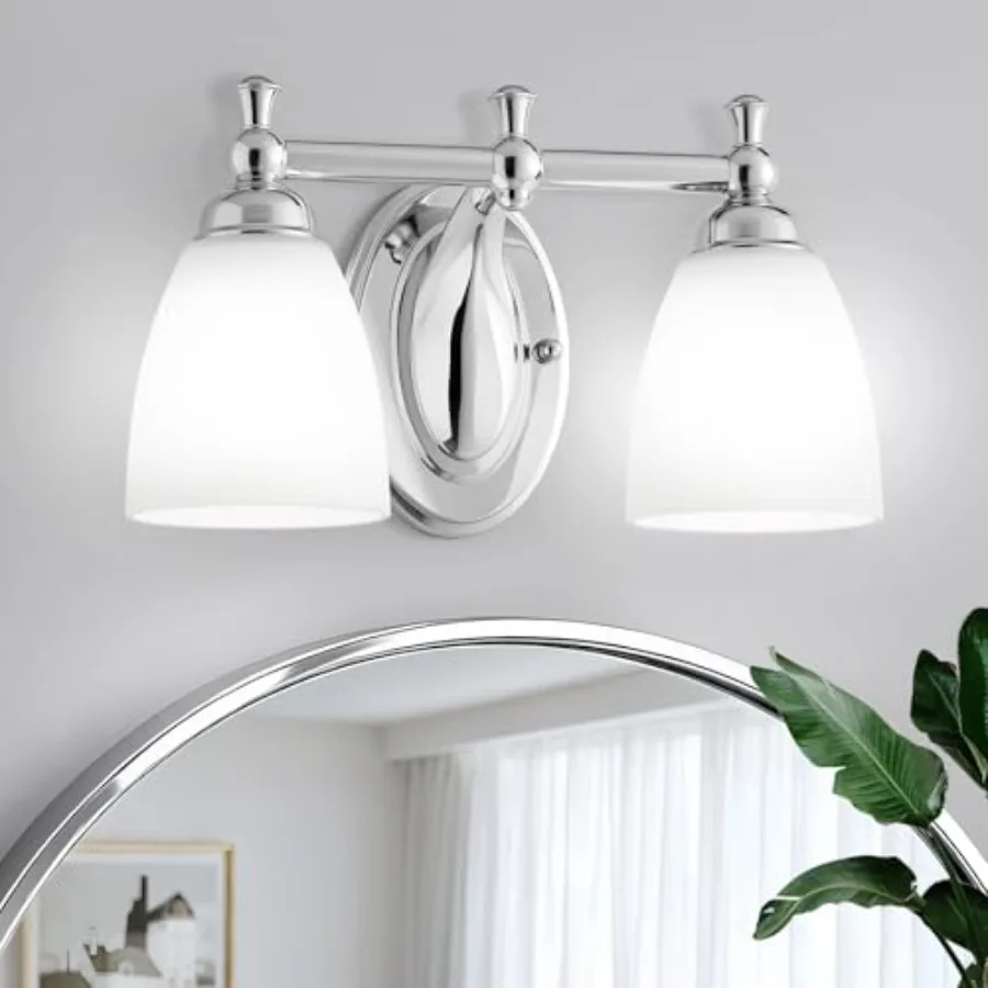Bathroom Vanity Lights Over Mirror 2 Light Bath Vanity Light Modern Chrome Bathroom Lighting Vanity Light Vintage Style for Liv