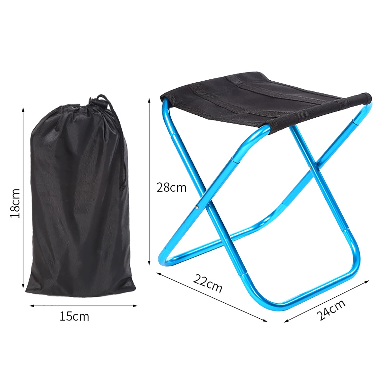 Thickened Outdoor Camping Small Chair Portable Folding Aluminum Alloy Stool Bench Stool Mare Ultralight Picnic Fishing 150KG breathable chair,folding chair,retractable stool