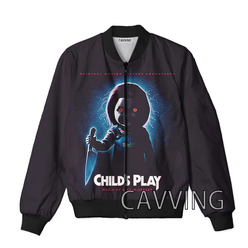 New Fashion Women/Men's 3D Print  Chucky  Zipper Bomber Jackets Men Overcoat Mens Coat Zip Up Jackets 2