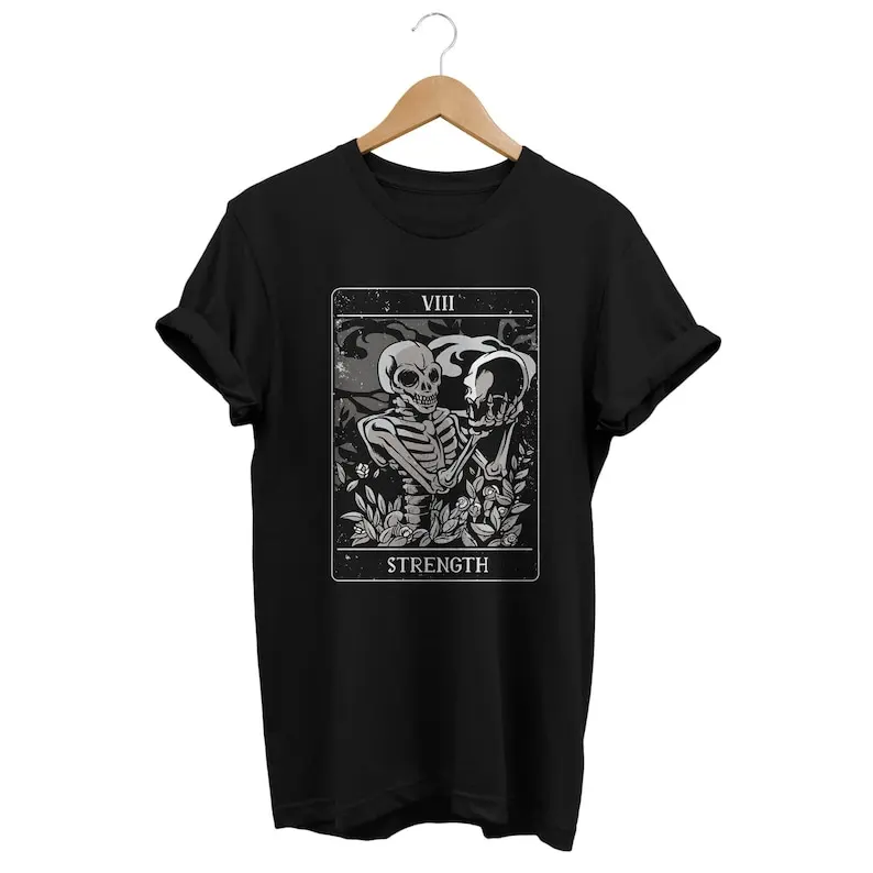 

Strength Tarot Occultism E-Girl Tee