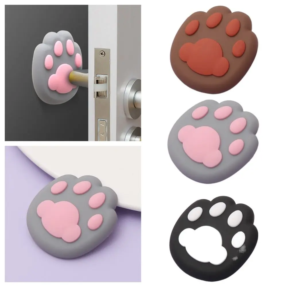 2Pc Cartoon Silicone Door Stopper Crash Pad Wall Protector Decor Cat Claw Door Stops Handle Bumper Guard Anti-slip Shockproof door stopper silicone door stopper door stopper bumpers silicone rubber bumpers