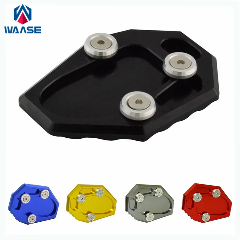 

waase For Yamaha FZ6R FZ-6R XJ6 Diversion 2009 2010 2011 2012 2013-2017 Kickstand Foot Side Stand Extension Pad Support Plate