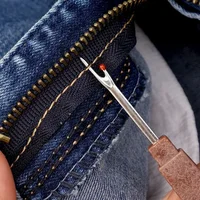 Coupe-fil en acier, manche en bois et plastique, découseur de couture, couteau d'élimination des points, aiguille, outil de couture artistique, accessoires de couture, bricolage, 1/10 pièces 2