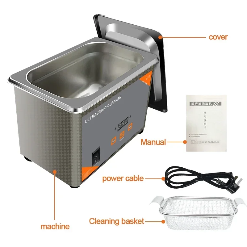 800ml Ultrasonic Cleaner Digital Time 35W Washing Jewelry Necklace Glasses Watch Brush Ultrasound Washer Machine