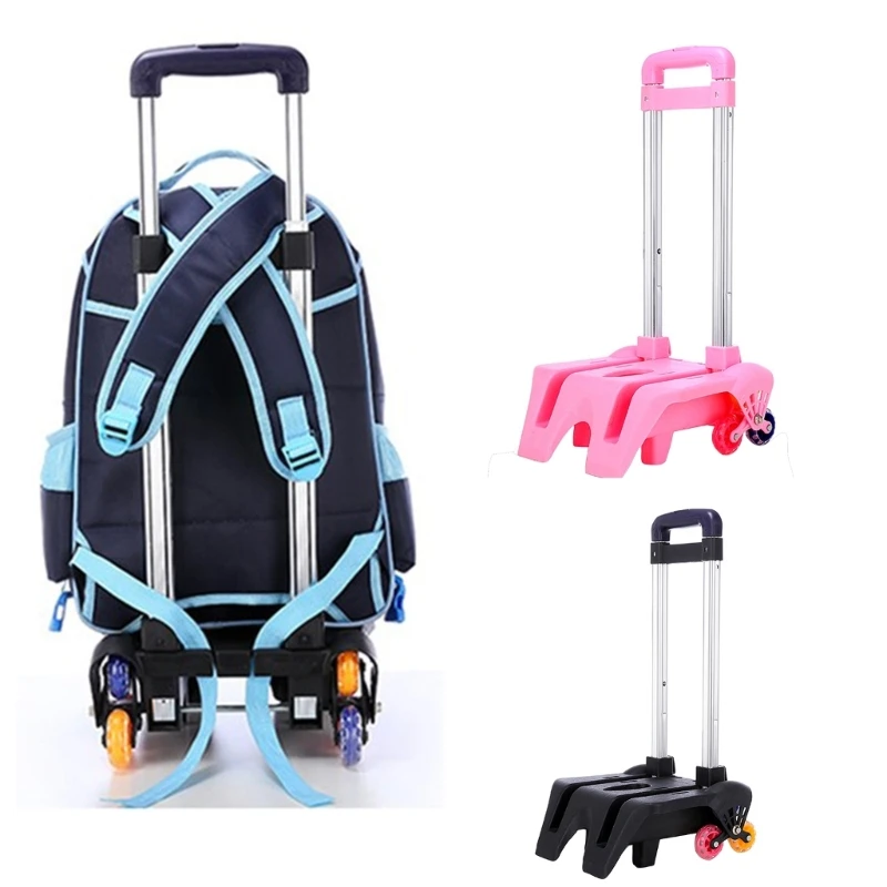 Kid Trolley For Backpack And School Bag Luggage For Children 2/6 Wheels  Expandable Rod High Function Trolly Chariot - AliExpress