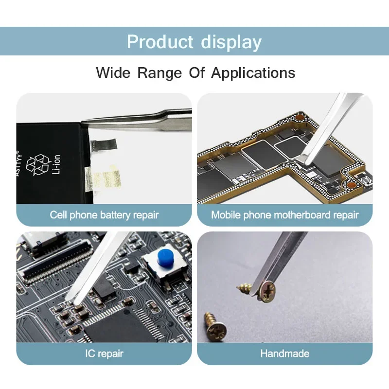 RELIFE ST-13 Precision Non-magnetic Flat-head Tweezers Are Used for Mobile Phone Integrated Circuit Repair and Production Tools precision tweezers,tweezer tool,phone repair tweezers