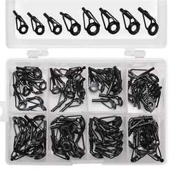 Premium Fishing Rod Guide Tip Repair Kit - 80 Pcs Stainless Steel & Ceramic Eye Rings (80pcs)