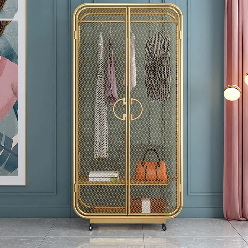 

Luxury Nordic Wardrobes Room Clothing Rack Storage Mobile Bedroom Cabinets Apartment Simple Closets Abiertos Hotel Furnitures