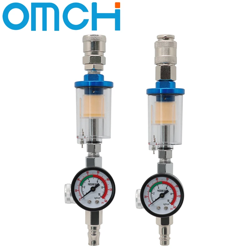 Spray Gun air flow regulator Gauge In-line Oil Water Trap Filter Separator Adapter Pneumatic Tools For Airbrush