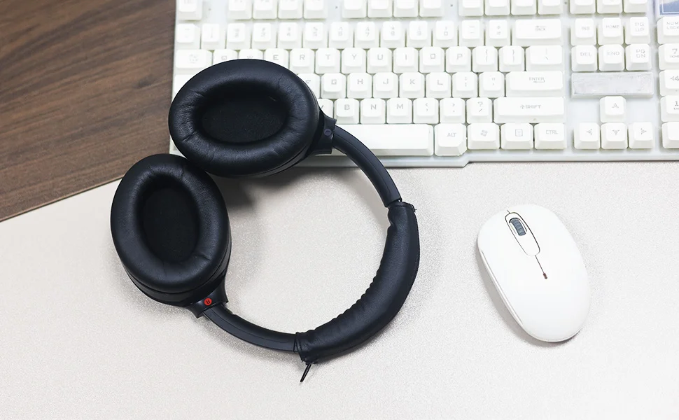 Headband Cover for Anker Soundcore Q45 Q30 Q35 Headphones Protein Leather Zippered Headband Cover for Sony WH-1000XM4 1000XM3