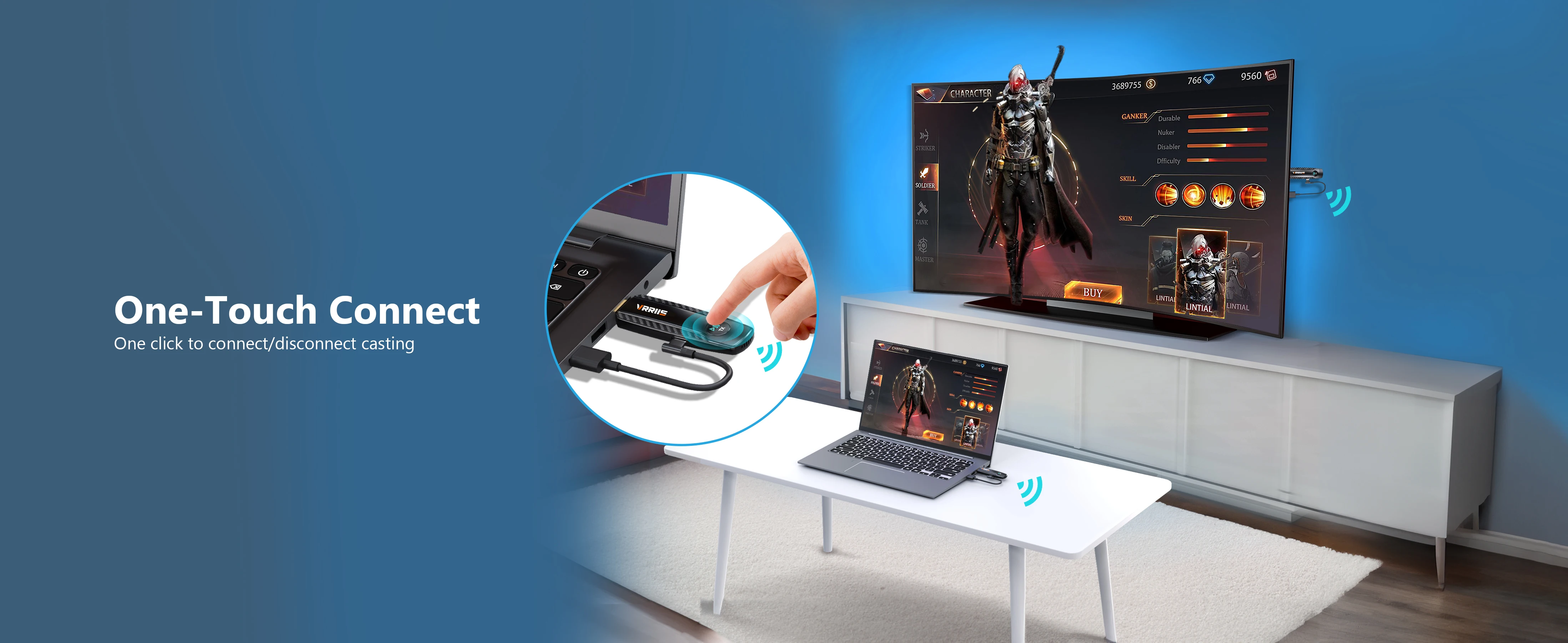 Wireless HDMI Video Transmitter and Receiver Extender Kit 100M TV Stick Adapter