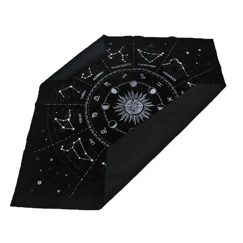 

12 Constellations Astrology Tarot Special Tablecloth Divination Card Tablecloth Board Game For Party Entertainment