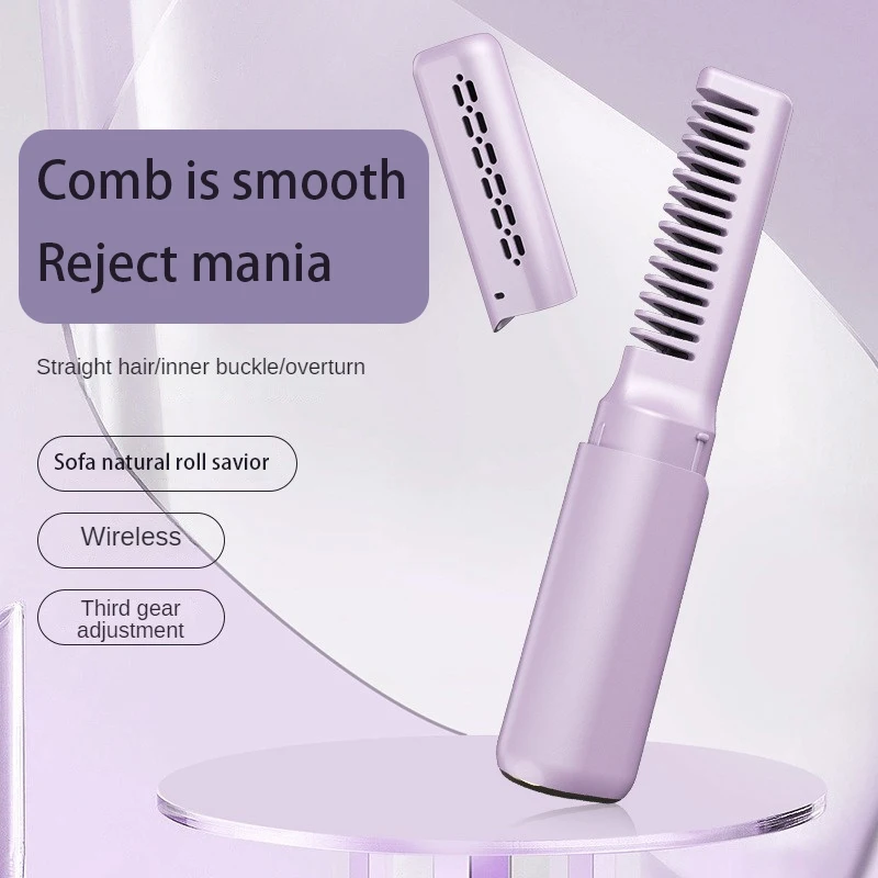 

Мини-Расческа для выпрямления волос, протеиновое покрытие, защита от ожогов, не вредит волосам, уход за волосами, портативный дизайн прически, мини-гаджет