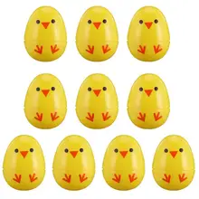 20pcs Plastic Easter Eggs Chick Printing Eggshells Children's Egg Plaything