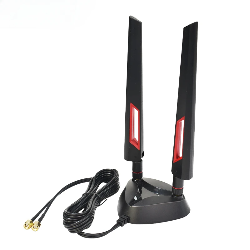 Wifi Antenna 2.4G 5.8G 5G WIFI6E Bluetooth High Gain Dual Band Recevier External Antenna For ASUS Desktop Motherboard Wireless Network Card