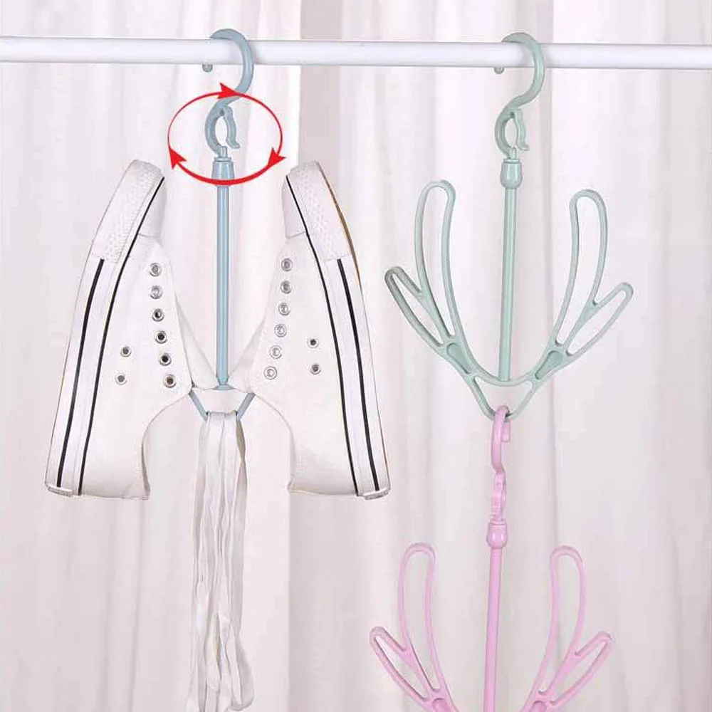 5Pcs Shoe Rack Hanging Shoe Rack Sun Hanger Hook Plain Windproof