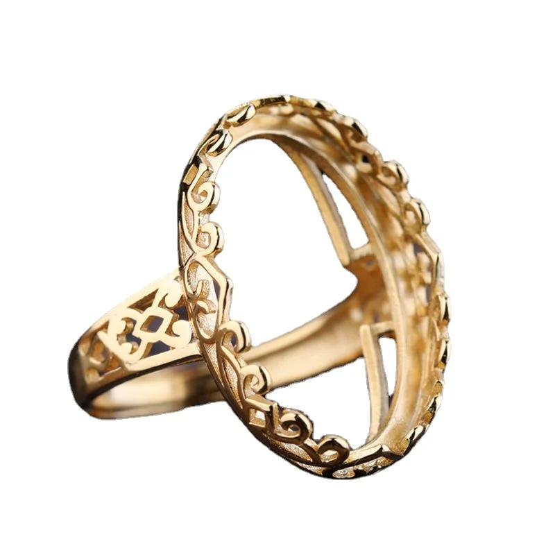 

Женское Обручальное кольцо из серебра 925 пробы, с овальным кабошоном желтого и золотого цвета, 15 х24 мм