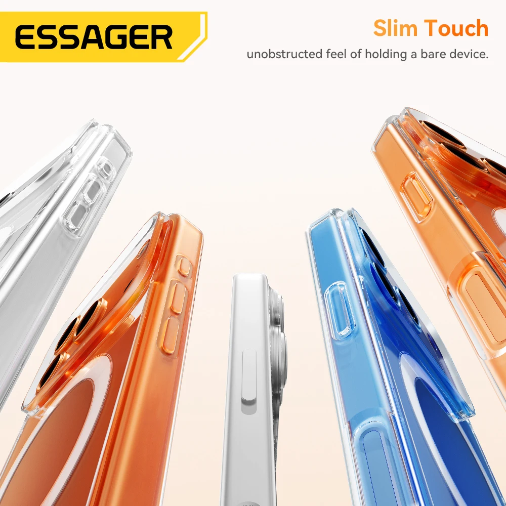 Essager Magnetic Case For iPhone 17 Series Shockproof Protective Case Wireless Charging For Magsafe For iPhone 17 Pro Max 17 Air
