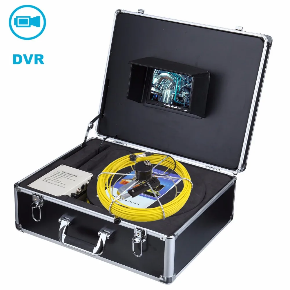 

23mm Lens Pipe Endoscope Camera 7" LCD 1000TVL 20m Handheld Industrial Plumbing Borehole Inspection Well
