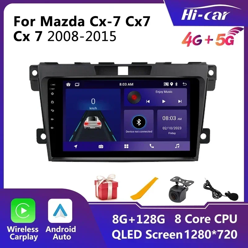 

2 Din Autoradio for Mazda Cx-7 Cx7 Cx 7 2008-2015 Car Radio Stereo WiFi Carplay GPS Navigation Multimedia Video Player Head Unit